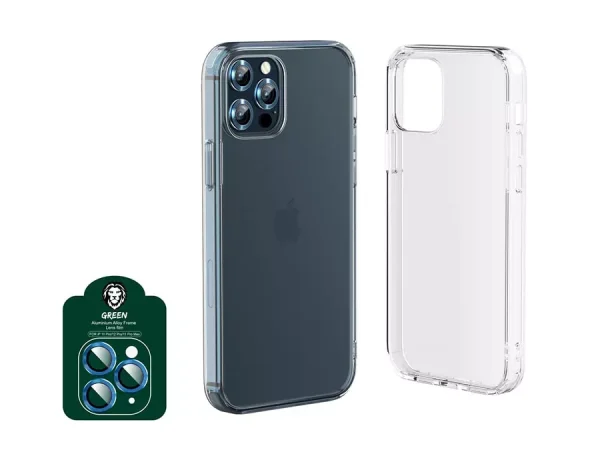 پک 4 در 1 آیفون 13 پرو مکس گرین Green iPhone 13 Pro Max 4 In 1 360° Protection Pack