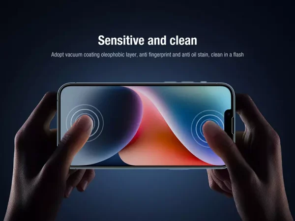 گلس صفحه نمایش و محافظ لنز آیفون 14 نیلکین Nillkin Apple iPhone 14 2-in-1 HD full screen tempered glass