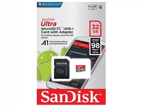 رم میکرو اس‌دی 32 گیگابایت SanDisk Ultra 32GB 667x 100MB/s Class 10
