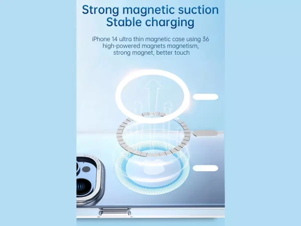 قاب شفاف مگنتی آیفون 14/ 6.1 اینچ ویوو WiWU Ultra Thin Magnetic Phone Case for IP 14/6.1 MCC-102