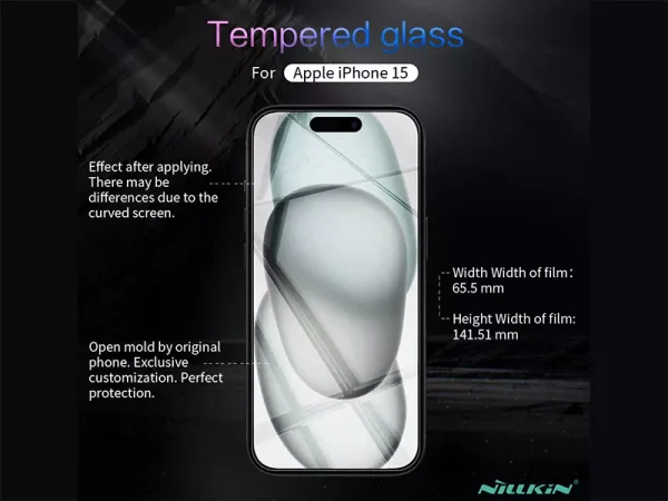 گلس آیفون 15 نیلکین NillkinApple iphone 15 H+Pro tempered glass